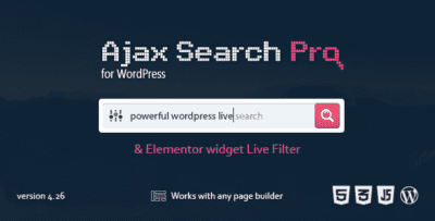 Ajax Search Pro - Live WordPress Search & Filter Plugin V4.26.16