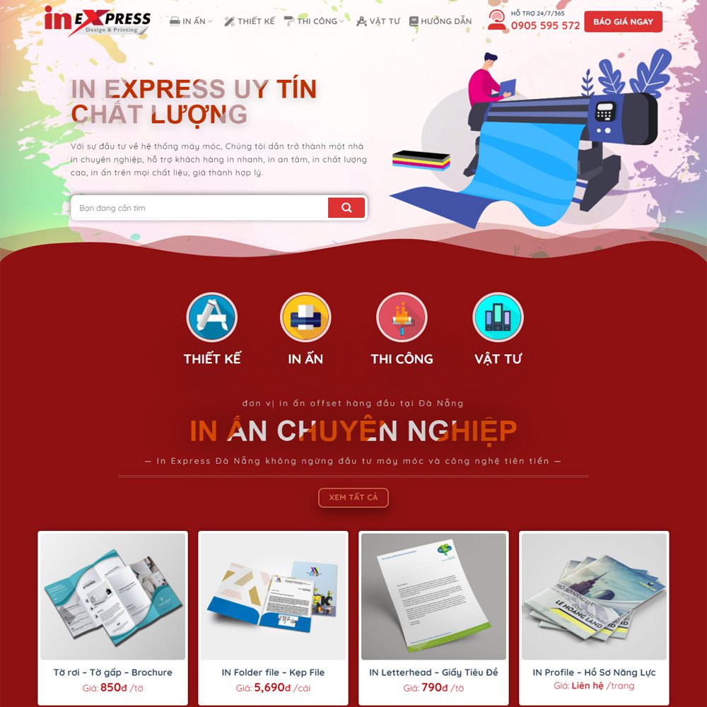 Mẫu Website Theme In Ấn - Quảng Cáo - Flatsome