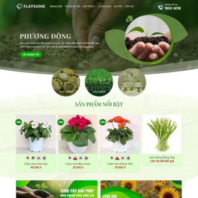 Mẫu Website Theme Cây Giống - Flatsome