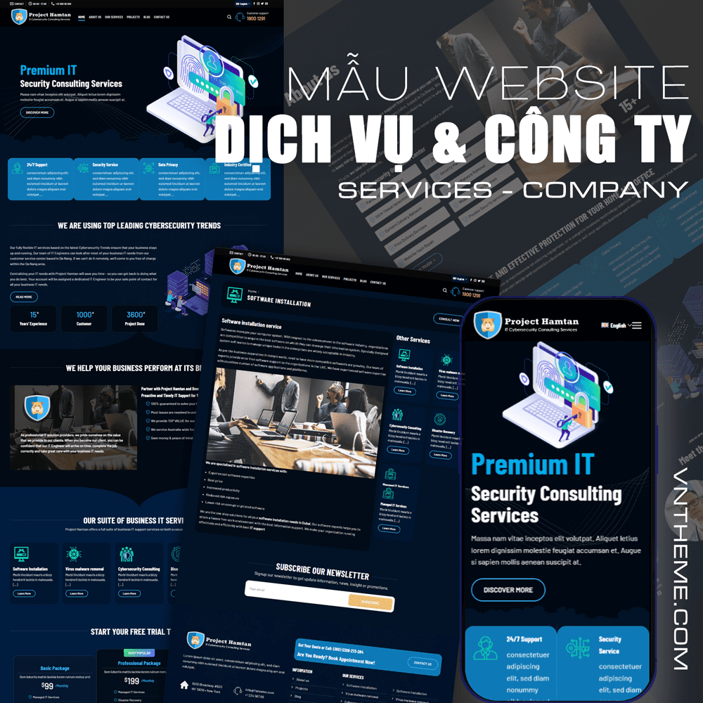 Mẫu Website Giới thiệu Dịch vụ & Công Ty – WP Flatsome - Service theme