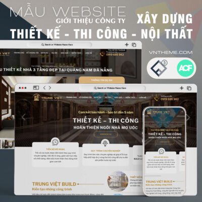Mẫu Website Giới Thiệu Công Ty Xây Dựng - Thiết kế - Nội Thất | WP Flatsome