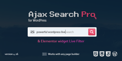 Ajax Search Pro - Live WordPress Search & Filter Plugin V4.26.16