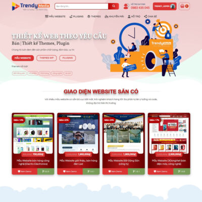 Mẫu Website VN Theme - bán Theme, Plugin (Digital shop)