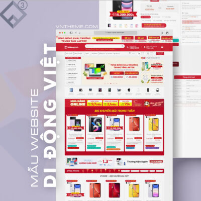 Mẫu Website Theme DiDongViet (bán điện máy, công nghệ)