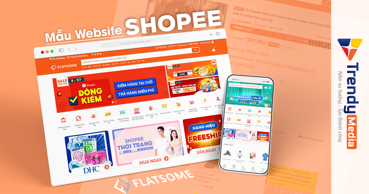 Mẫu Website Shopee – WP Flatsome – Theme Shopee 