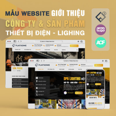 🌟 Mẫu Website Giới Thiệu Công Ty & Sản Phẩm – WP Flatsome (Thiết Bị Điện - Lighting)