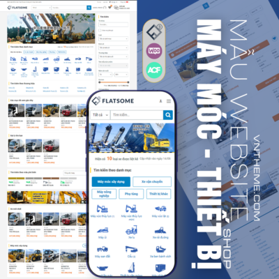 Mẫu Website Máy Móc - Thiết bị – WP Flatsome –  Construction machinery Theme