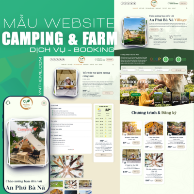 Mẫu Website Camping Farm & Booking | WP Flatsome