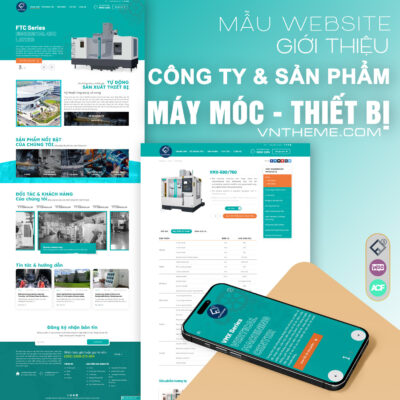 Mẫu Website Giới Thiệu Công Ty Máy Móc Thiết Bị – Giao Diện Chuyên Nghiệp Chuẩn SEO