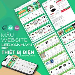 Mẫu Website LedXanh – Giao Diện Shop Thiết Bị Điện WordPress (Flatsome)