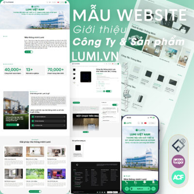 Mẫu Website Lumi – Website Giới Thiệu công ty & Sản phẩm Thiết bị thông minh WordPress (Flatsome)