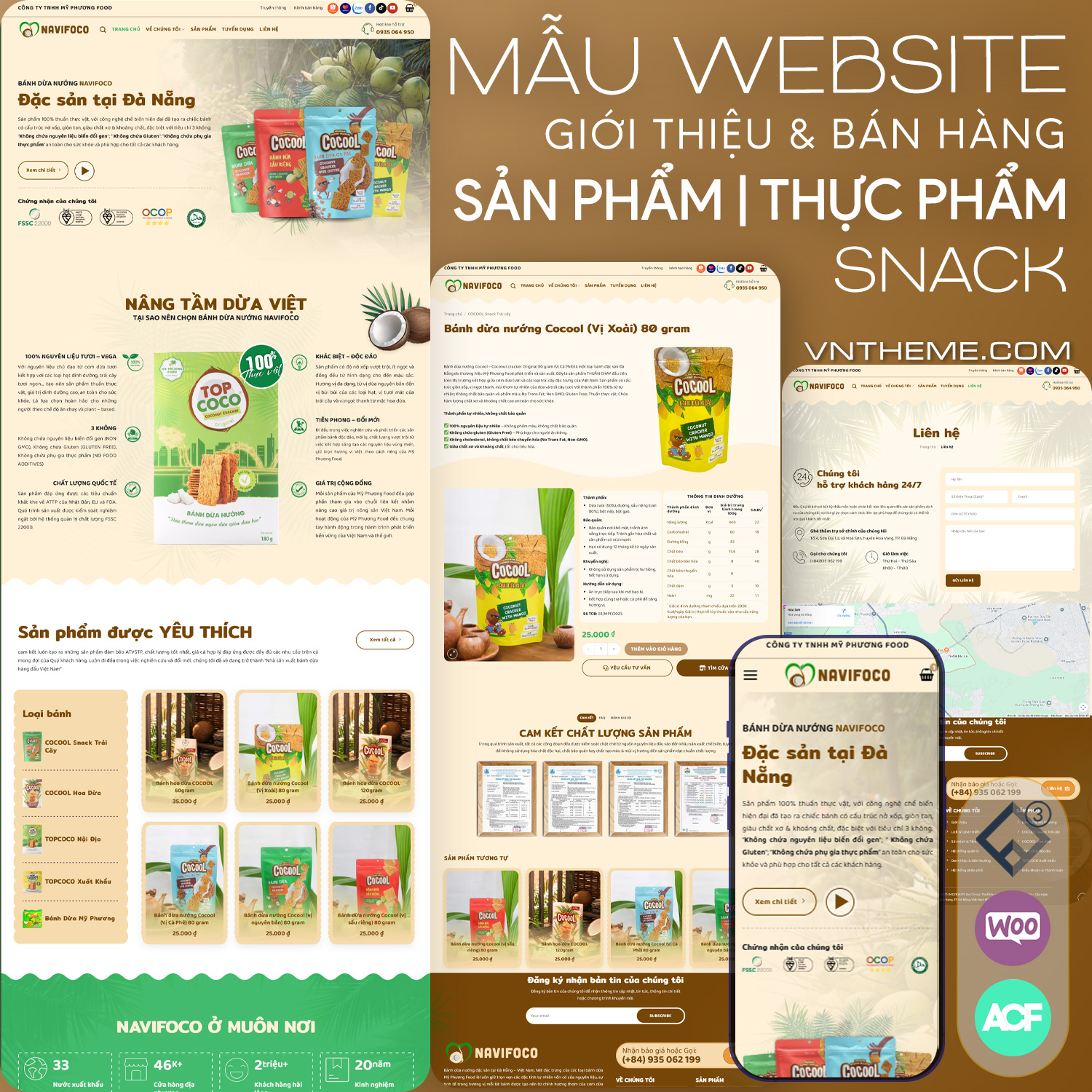 Mẫu Website Giới thiệu Sản Phẩm & Bán hàng | Website Snack WordPress (Flatsome)